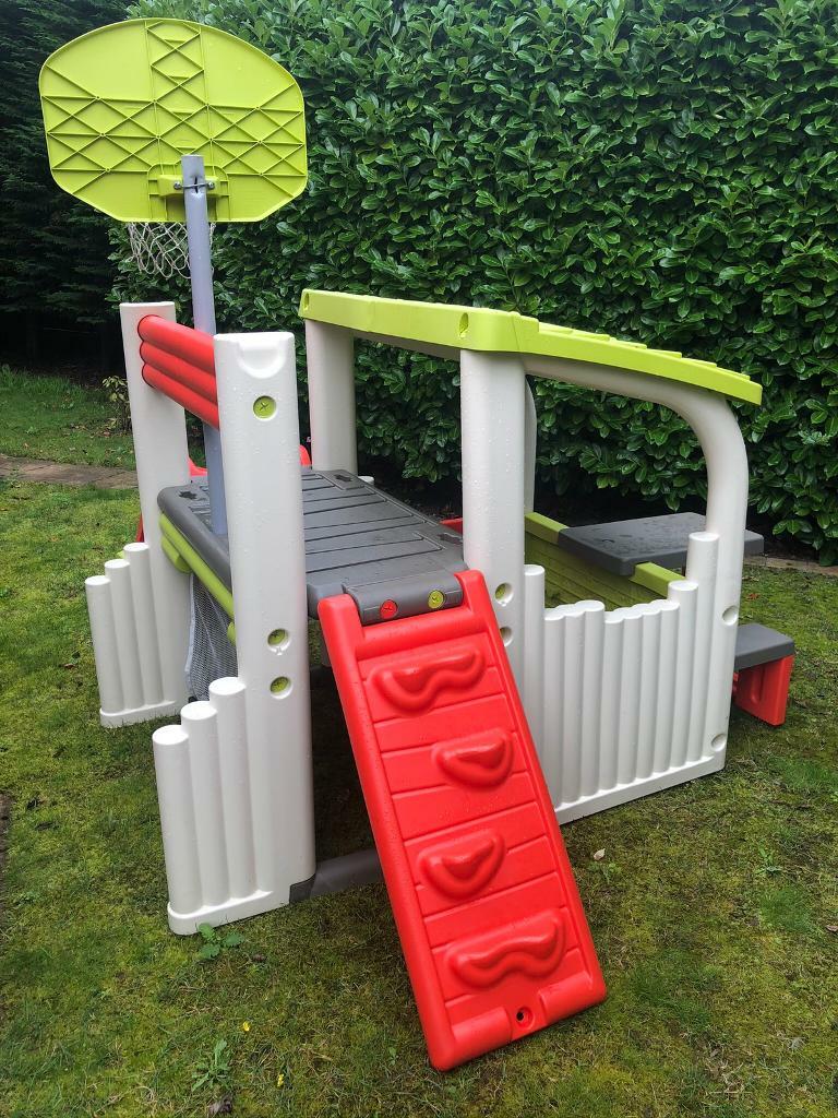 smoby fun centre playhouse with slide